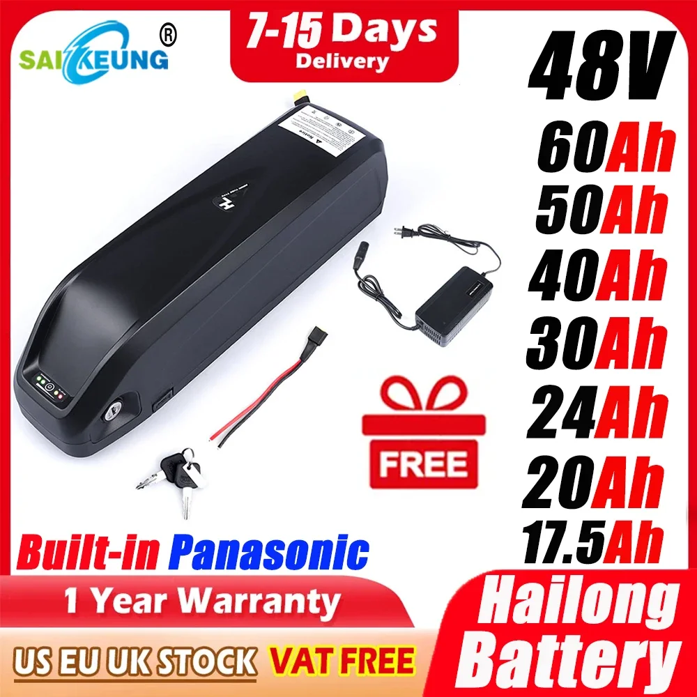 Ebike Battery 48V 20Ah Hailong - 오리지널 48V 52V 20AH 60V 전기자전거