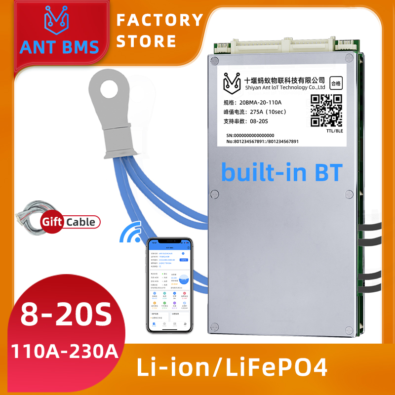 Smart Bms 72V 20S 150A Bluetooth - ANT 스마트 밸런스 BMS 8S-20S 내장형
