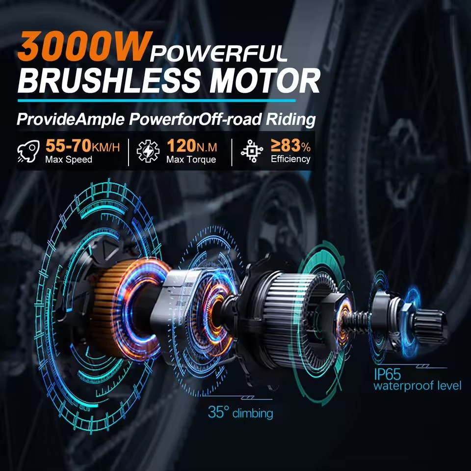 72V 5000W Hub Motor Kit - 48V 2000W 전기자전거 개조 부품 72V
