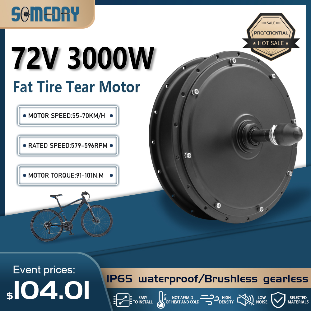 Ebike Conversion Kit 72V 3000W - 팻 타이어 전기 자전거 모터 72V
