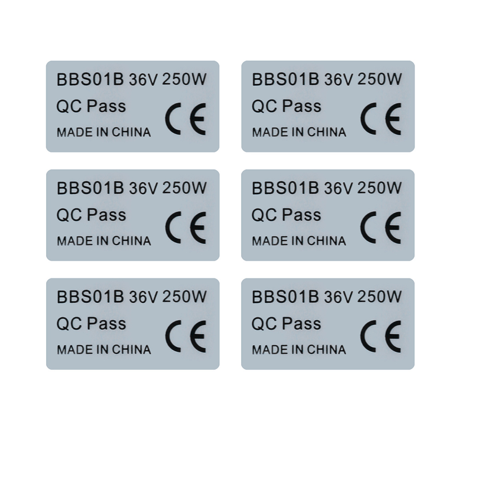 Bafang Bbs02B 48V 750W Mid Drive Kit - 6pcs 36V 250W 48V 750W 스티커