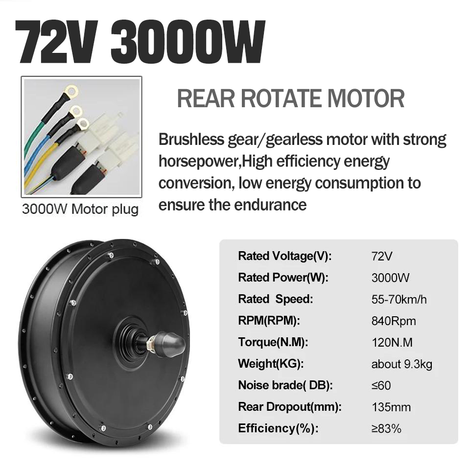 Ebike Conversion Kit 72V 3000W - 72V 3000W E-바이크 변환 키트 MTX39