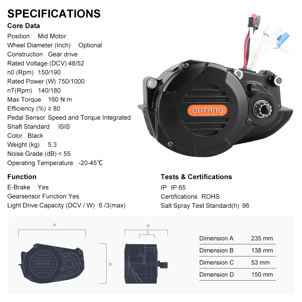 바팡 M620 G510 1000W 미드 드라이브 모터  - Mid Drive Motor Kit 52V 1000W 리뷰 및 가격