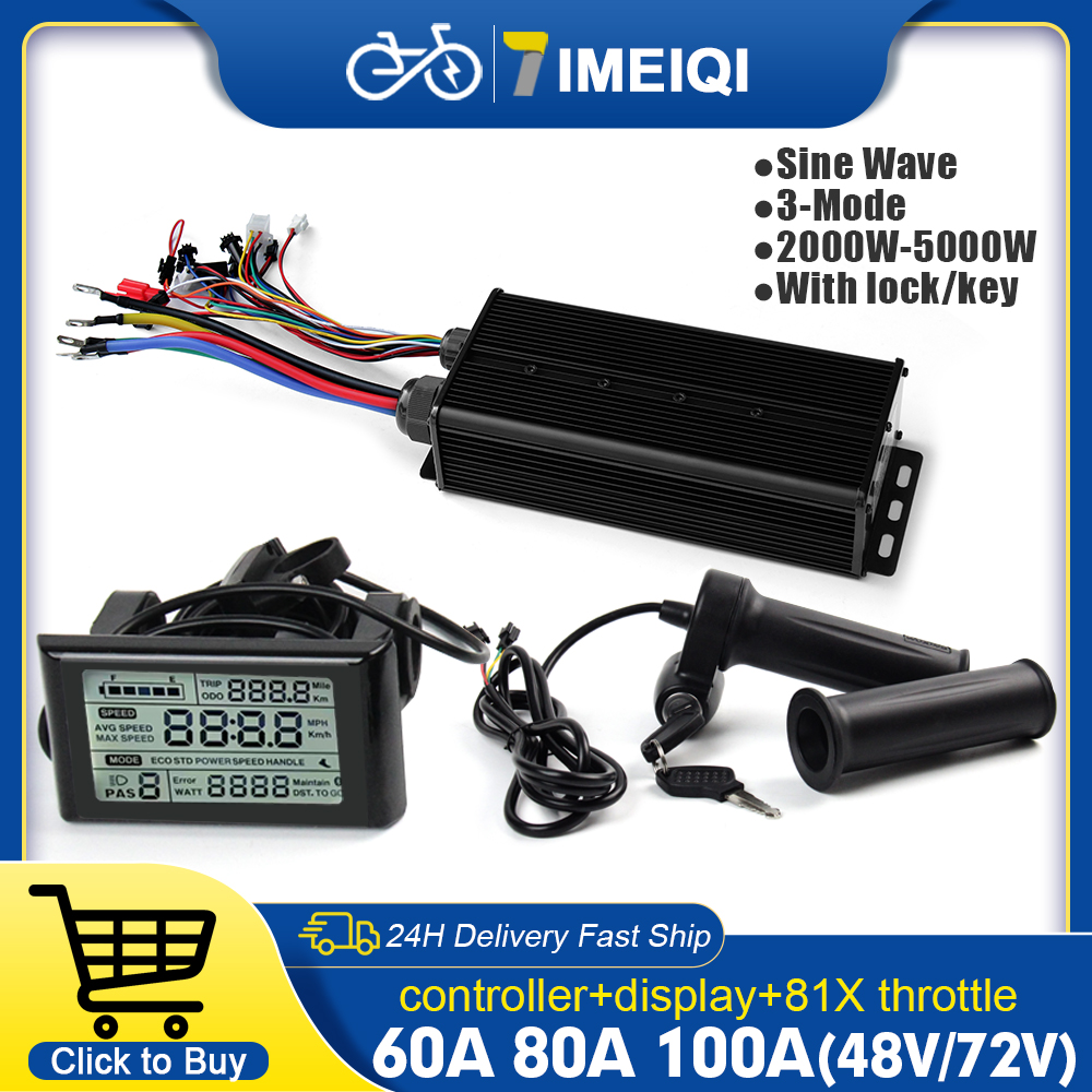 2000W-5000W 48V-72V 전기 자전거 3모드 - Sine Wave Controller 48V 72V 80A 리뷰 및 가격