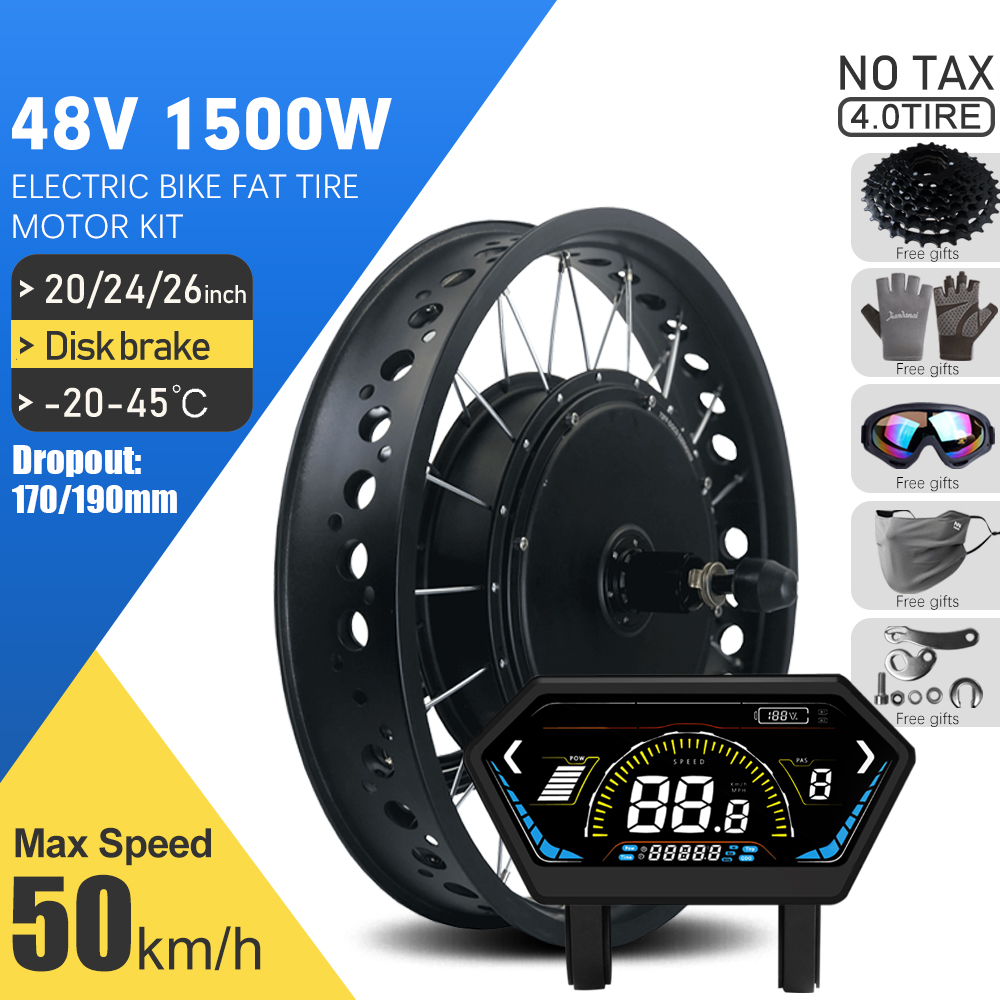 전기 팻바이크 키트 48V 1500W 20/24/26인 - 72V 5000W Hub Motor Kit 리뷰 및 가격